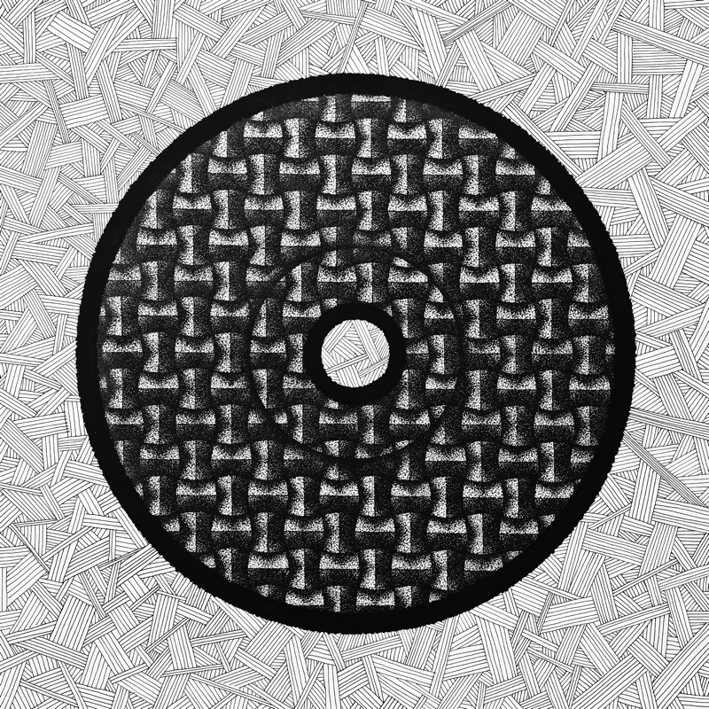 Ribs Монохромная графика с объемным геометрическим орнаментом