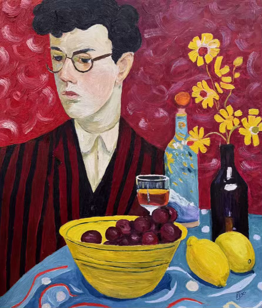 Коля - молодой человек в полосатом пиджаке